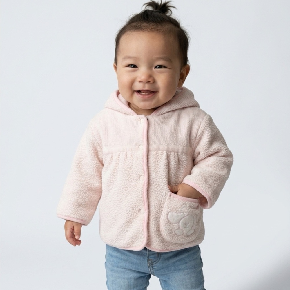 T.C Babies phooded baby fleece jacket 0-6M